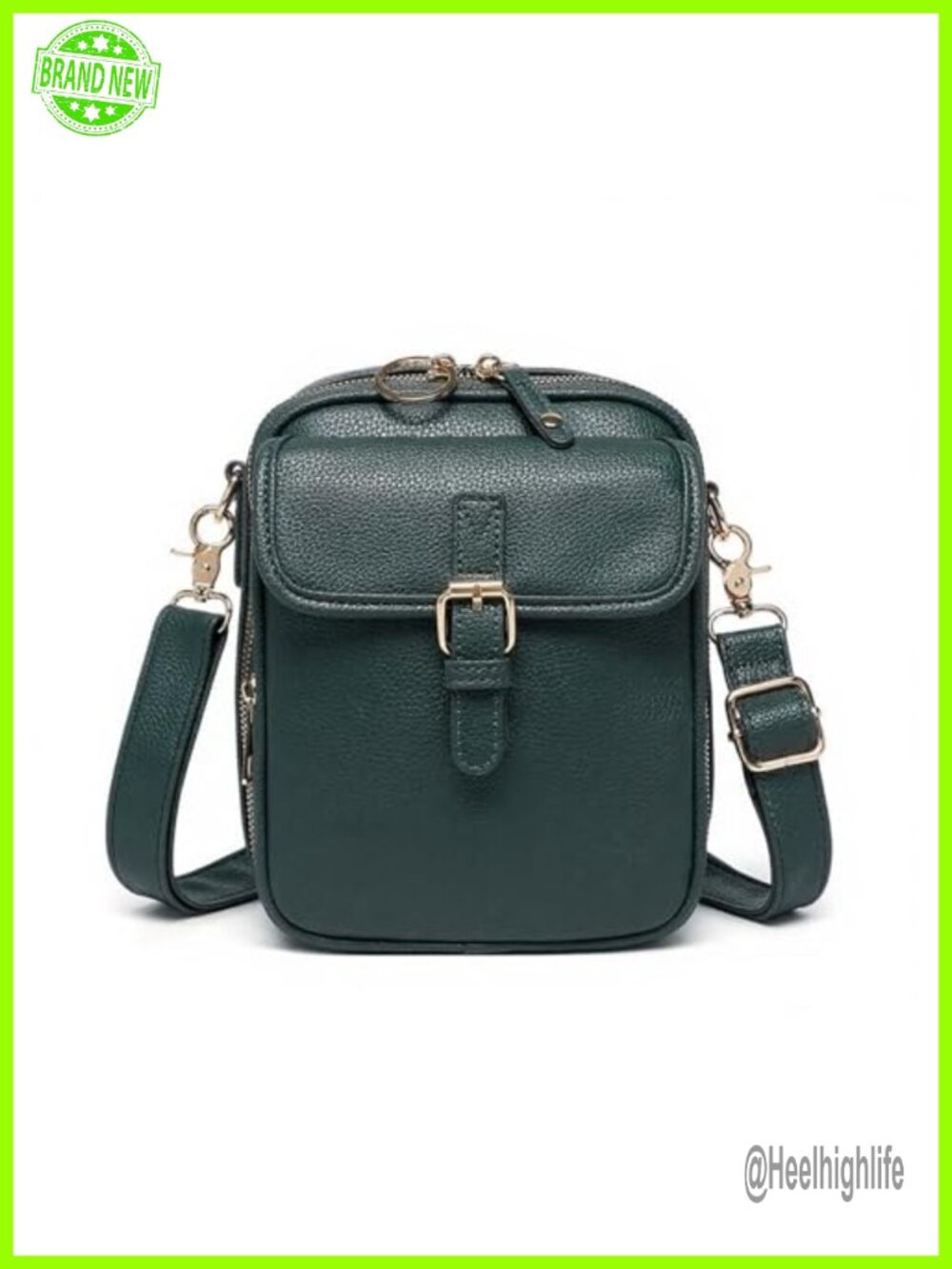 Anti-Theft Crossbody Bag Vegan Leather Travel Shoulder Purse